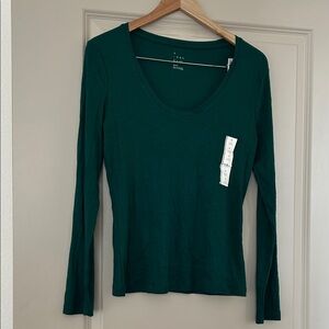 a new day Deep Green Long Sleeve Tee